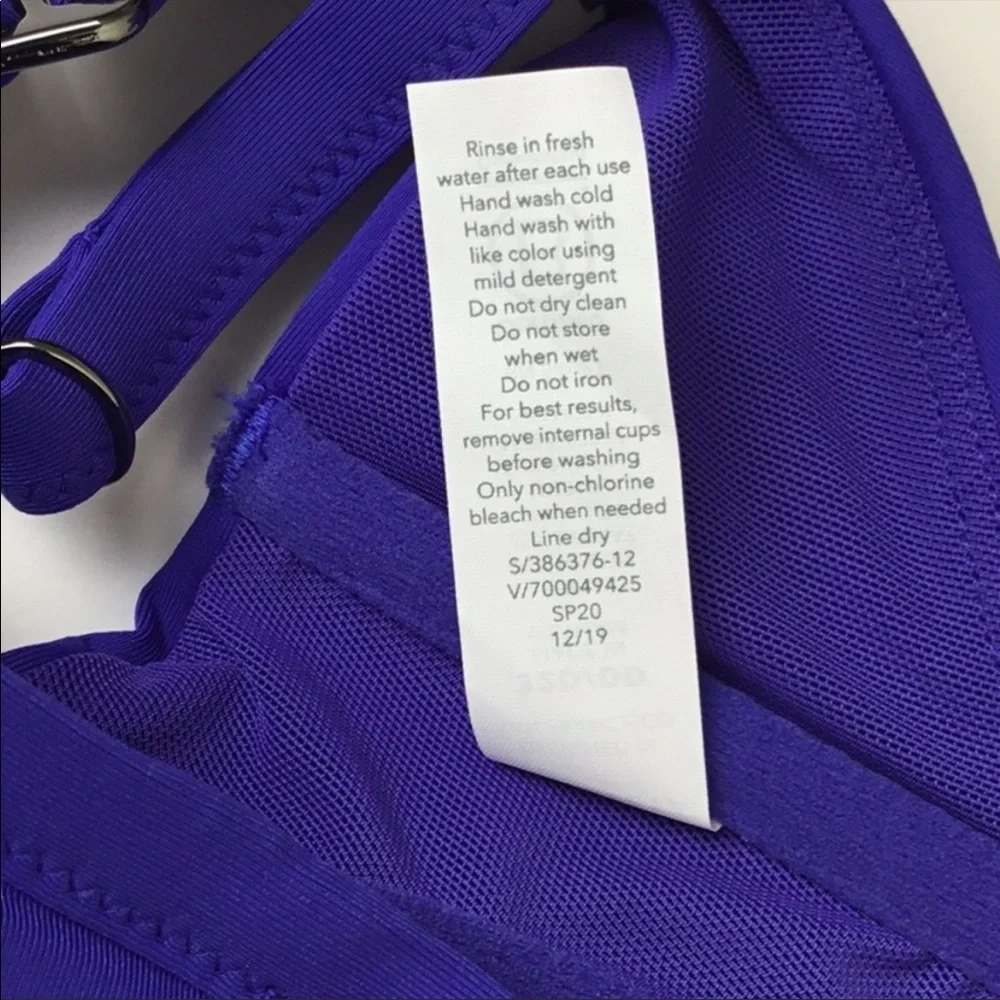 NWT Athleta Twist Up Yacht blue Bikini Top